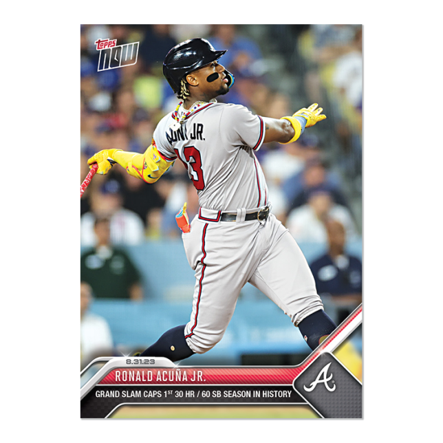 ブレーブス アクーニャJr  直筆サインフォト 2023 NL MVP 証明有 2023 Topps Now Ronald Acuna Jr. 2023 NL MVP Inscribed PSA