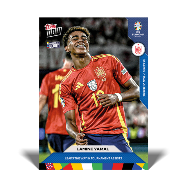 Lamine Yamal - EURO 2024 TOPPS NOW Card 38 - Leads