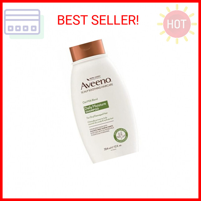 Aveeno Farm-Fresh Oat Milk Sulfate-Free Shampoo with Colloidal Oatmeal, 12 oz