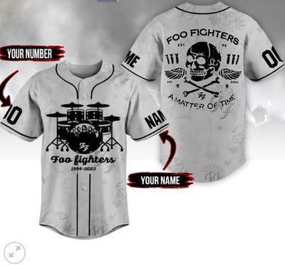 Foo Fighters A Matter Of Time Personalized baseball jersey, new 3d gift