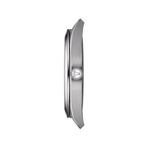 Pre-owned Tissot Gentleman Quartz Titanium Grey Dial Grey Strap Gent Watch T1274104408100