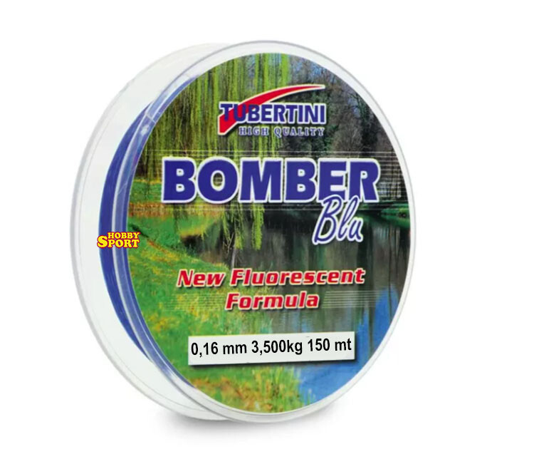 FILO BOMBER BLU  0,16 MM BOBINA 150 MT TUBERTINI PESCA LAGO TROTA