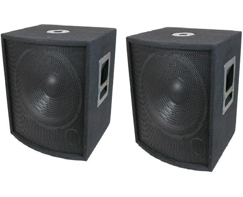 Pair.woofer Sub W/ Box.dj.pa.bass.pro Audio.sound