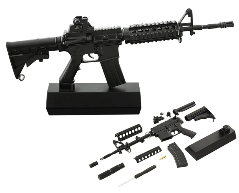 2023! AR-15 Coyote Rifle Toy Gun Kit Build 1:3 Miniature