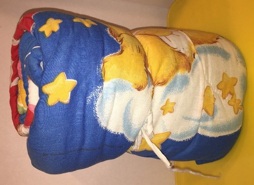 VINTAGE 1980s CARE BEARS SLEEPING Slumber BAG Sleepy Time w Original Bag Rainbow