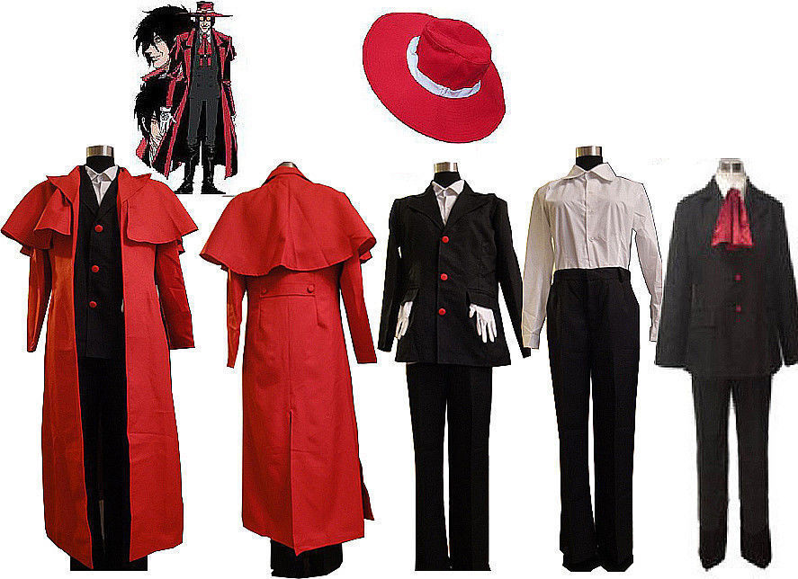 Всегда в наличии Hellsing Alucard Cosplay Costume Set Vampire Hunter Unifor...