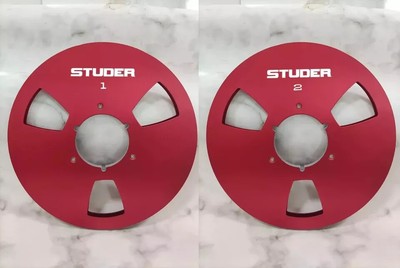 ONE PAIRS Red Aluminum STUDER 10.5'' Tape Reel For A80 A810 A820 Tape Recorders