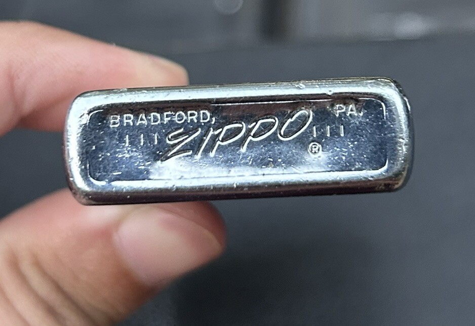 Vintage 1968 PLAINFIELD PATTERN Zippo advertising lighter
