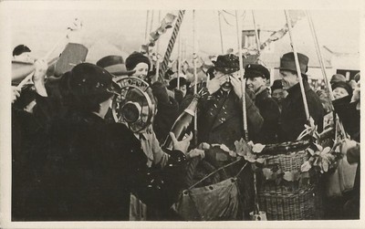 Ballon, Ballonfahren, Reklameballon Abrador-Luhns Seife, Wuppertal, Ak um 1935 b