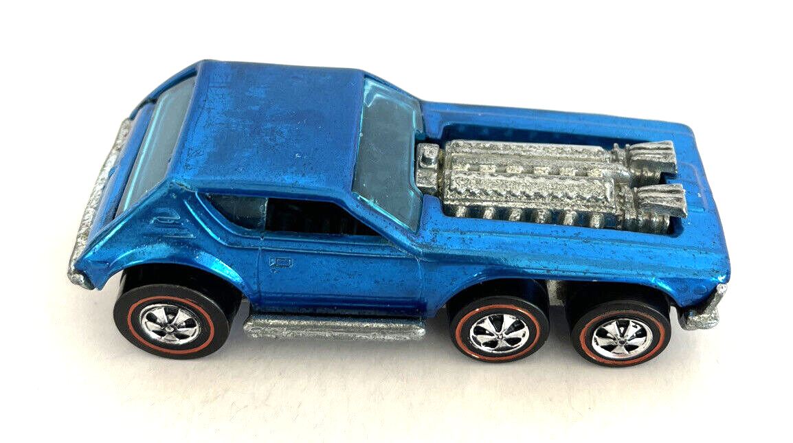 1971 Redline Blue Open Fire, Diecast Car, Repainted, (b202) Rl162