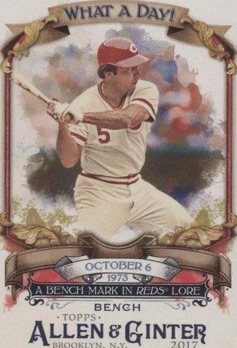 2017 Topps Allen & Ginter - Johnny Bench #WAD-69