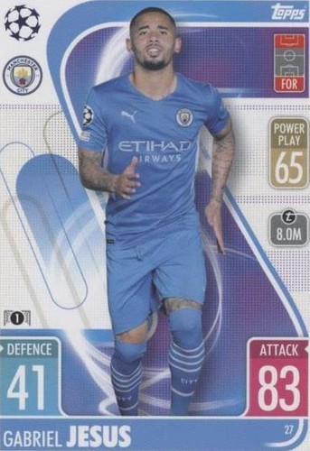 2021-22 Topps Match Attax UCL Gabriel Jesus #27