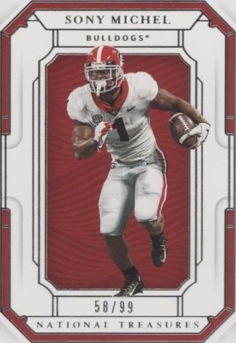 2019 Panini National Treasures Collegiate Sony Michel #11