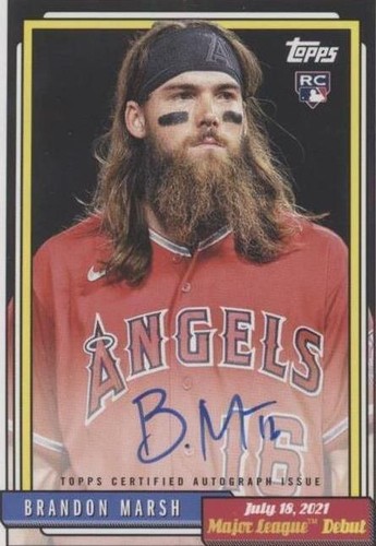 Topps Gold Label 2022 ブランドン　マーシュ 10/10 2022 TOPPS GOLD LABEL FRAMED BRANDON MARSH ROOKIE AUTO #9/25