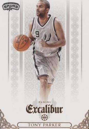 2014-15 Tony Parker Panini Prizm Blue Green #64 Autographed PSA