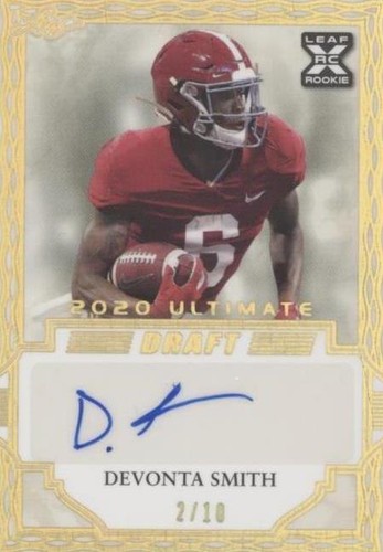2021 Leaf Ultimate Draft DeVonta Smith #BA-DS2