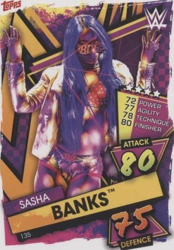 2021 Topps WWE Slam Attax - Sasha Banks #135