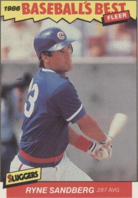 1986 Fleer Baseball's Best Sluggers vs. Pitchers - Ryne Sandberg #32