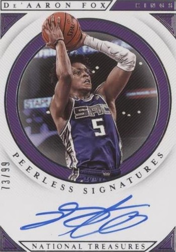 RC Flawless Patch /25 De’Aaron Fox NBA 2018-19 Panini Flawless De'Aaron Fox Horizontal Patch Auto