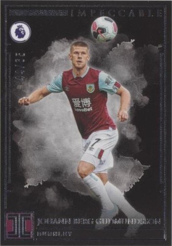 2019-20 Panini Impeccable Premier League Johann Berg Gudmundsson #29