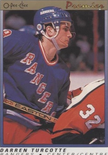 1990-91 O-Pee-Chee Premier - Darren Turcotte #123