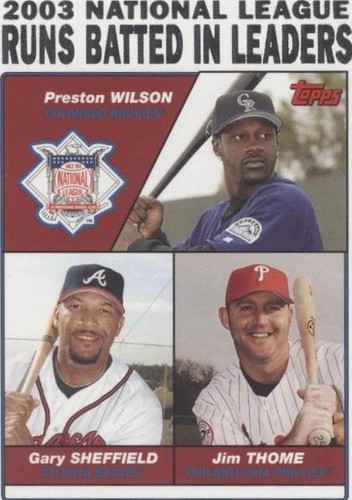 2004 Topps - Gary Sheffield Jim Thome Preston Wilson #346