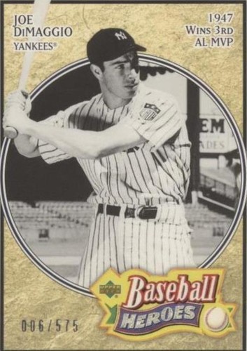 2002 UPPER DECK (BB) Joe DiMaggio SP HEROES of BASEBALL