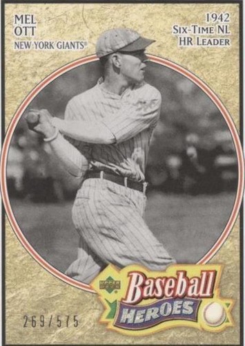 2005 Upper Deck Baseball Heroes - Mel Ott #157