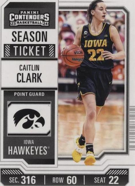 2024 Panini Caitlin Clark College Contenders #CC1 Rookie Card Collection