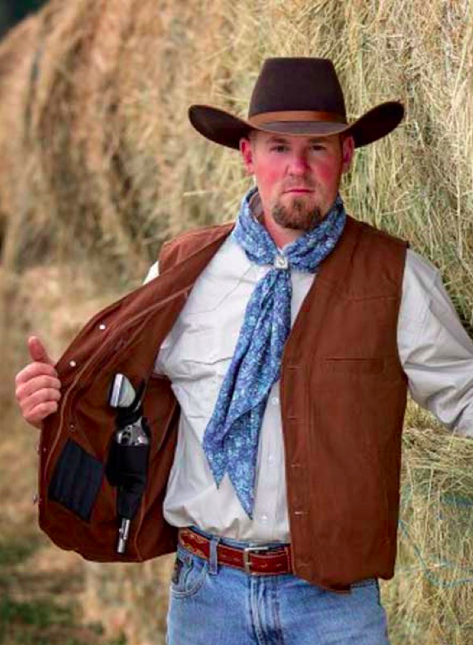 Wyoming Traders Men Texas Conceal Carry Snap Up Canvas Ranch Wear Oversized Vest