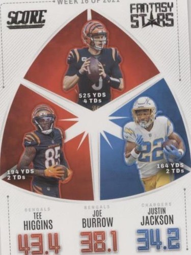 2022 Score Joe Burrow Justin Jackson Tee Higgins #FS16