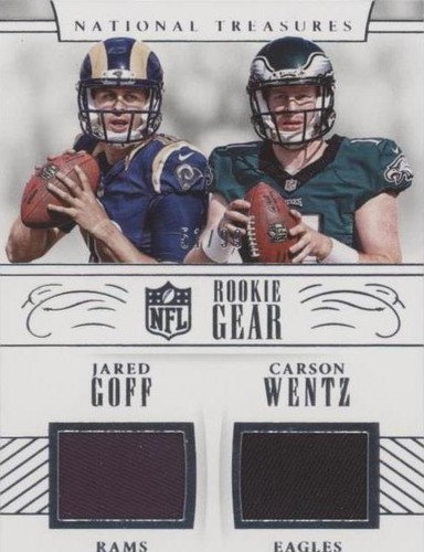 2016 Panini National Treasures Carson Wentz Jared Goff #24