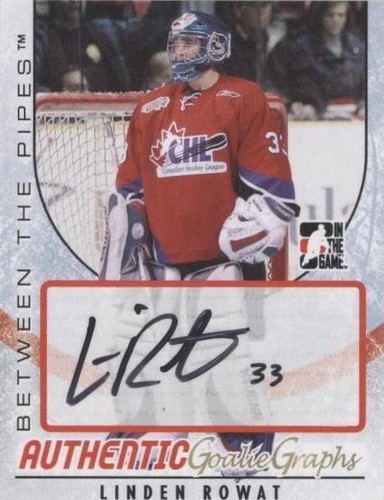 2007-08 In the Game Between the Pipes - Linden Rowat #A-LR