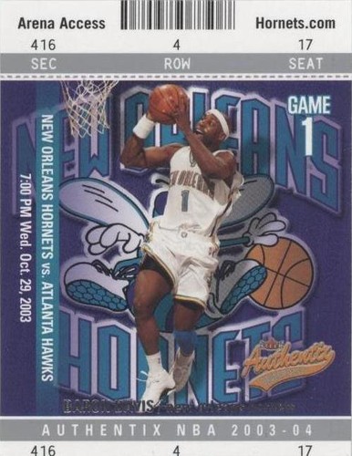 2003-04 Fleer Authentix - Baron Davis #73