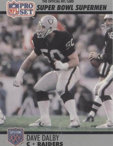 1990 Pro Set Super Bowl XXV Silver Anniversary Dave Dalby #70