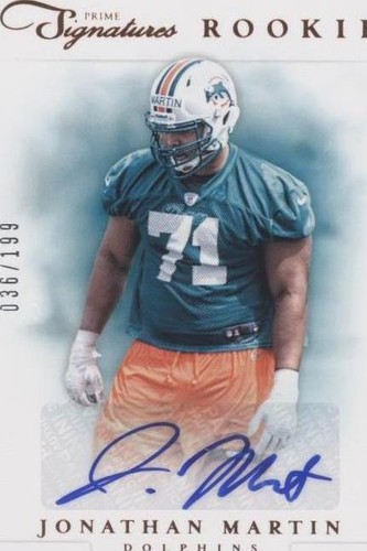 2012 Panini Prime Signatures Jonathan Martin #199