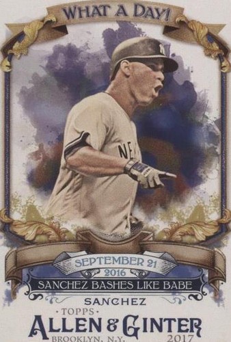 2017 Topps Allen & Ginter - Gary Sanchez #WAD-40