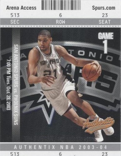 2003-04 Fleer Authentix - Tim Duncan #7