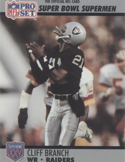1990 Pro Set Super Bowl XXV Silver Anniversary Cliff Branch #46