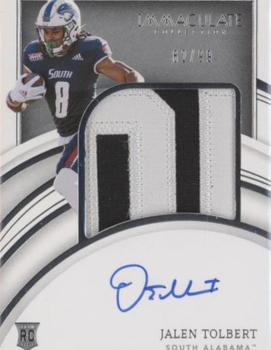 2022 Panini Immaculate Collection Collegiate Jalen Tolbert #88