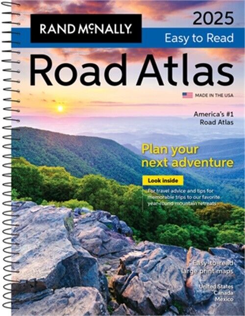 Rand McNally 2025 Easy-To-Read Midsize Road Atlas (Hardback or Cased Book)