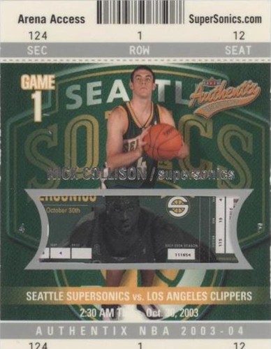 2003-04 Fleer Authentix - Nick Collison #124