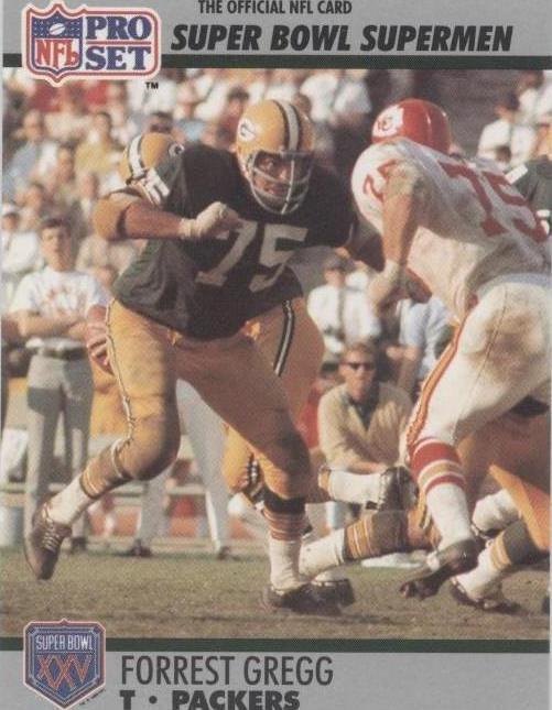 1990 Pro Set Super Bowl XXV Silver Anniversary Forrest Gregg #56