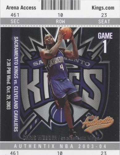 2003-04 Fleer Authentix - Chris Webber #94
