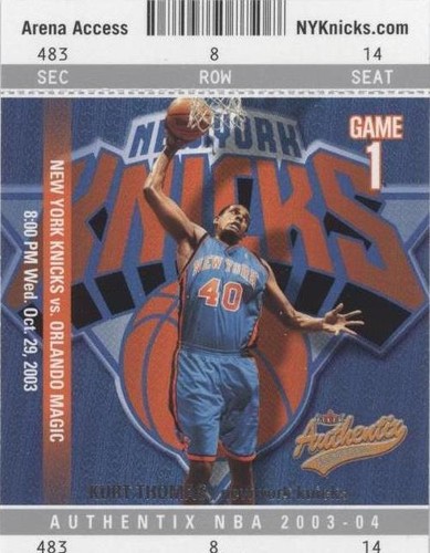 2003-04 Fleer Authentix - Kurt Thomas #19