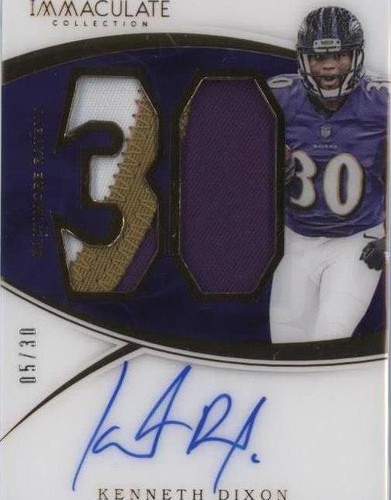 2016 Panini Immaculate Collection Kenneth Dixon #KDI