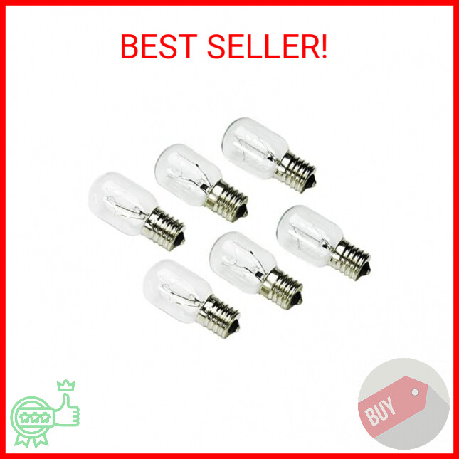 8206232A Microwave Oven Light Bulbs,6 Pack 40w 125v E17 Under Hood Microwave Ove