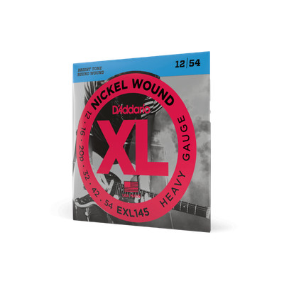 D'Addario 12-54 Heavy Plain Third, XL Nickel Electric Guitar Strings