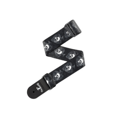 D'Addario Alchemy Guitar Strap - Skulls in Spades Design