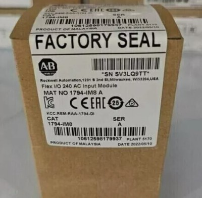 New Factory Sealed AB 1794-IM8 SER A Flex I/O Digital Input Module 1794IM8